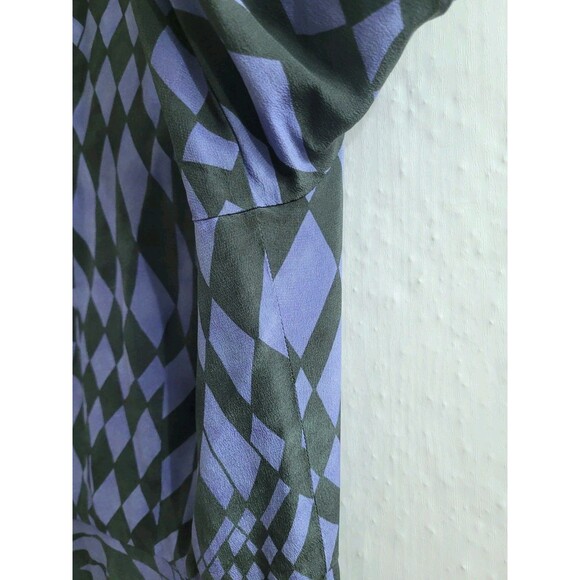 Hayley Menzies Cherry Blossom Girl Silk Dress Blue Black Size S NWOT - Picture 10 of 16